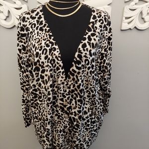 Avenue Animal Print Cardigan Size 18/20